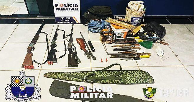 Polícia Militar prende quatro suspeitos de invasão de propriedade rural em Canarana