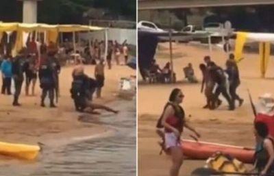 BOLETIM DE OCORRÊNCIA: Homem é preso tomando banho nu em praia lotada de Nova Xavantina (MT)