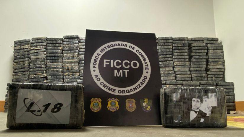 Força integrada contra crime organizado apreende uma tonelada de cocaína no norte de Mato Grosso