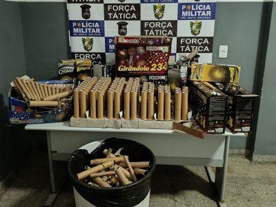 INTERIOR DE MT: Polícia Militar apreende fogos de artifício e prende suspeita por apologia ao crime organizado