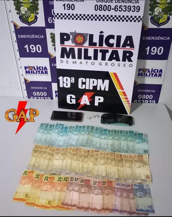 Patrulhamento da Polícia Militar apreende suspeitos por comercialização de drogas no Setor F.