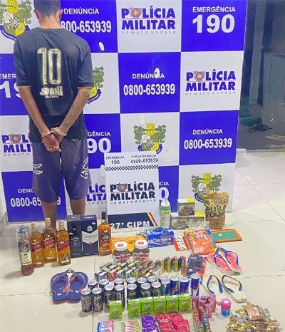 EM FLAGRANTE: Populares capturam ladrão durante furto em mercado em bairro de Confresa (MT)