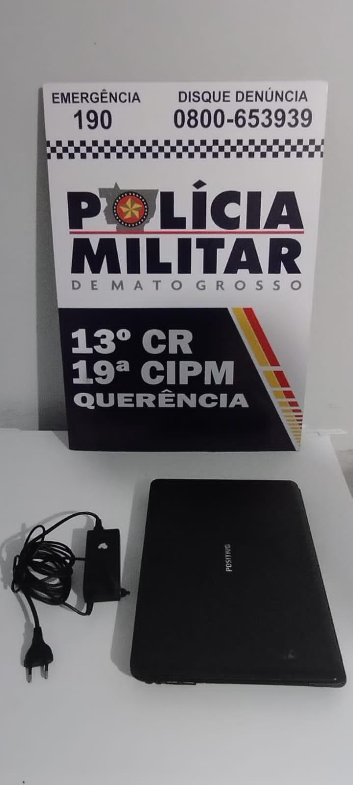 Polícia Militar recupera notebook que havia sido furtado