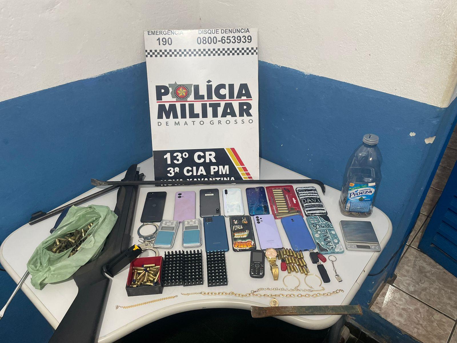 Polícia Militar prende criminosos que estavam assaltando Nova Xavantina e Água Boa