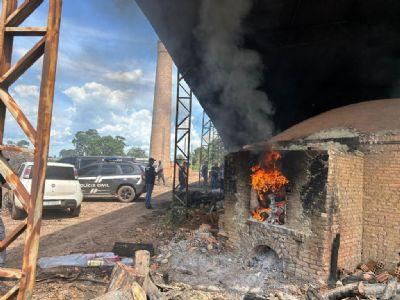 PREJUÍZO AO TRÁFICO: Cerca de 160 quilos de entorpecentes são incinerados pela Polícia Civil em Confresa (MT)