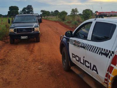 FLAGRANTE: Caminhonete furtada em Goiás é recuperada pela PM em cidade do Araguaia (MT)