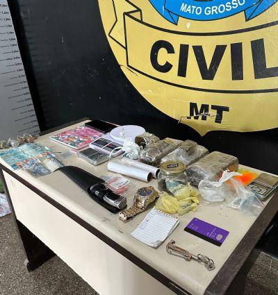 Polícia Civil prende casal por tráfico de drogas em Água Boa