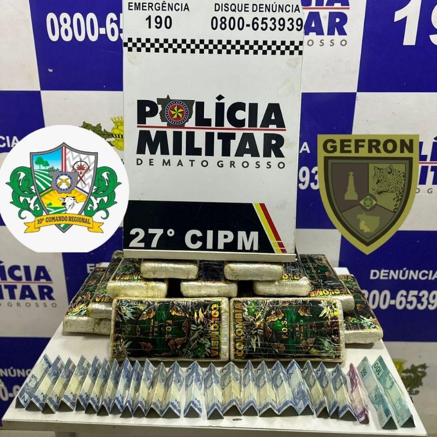 PM e Gefron apreendem drogas escondidas dentro de tambores com graxa em Confresa (MT); 3 são presos