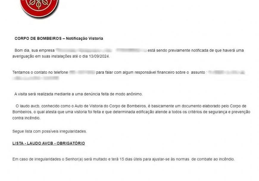 Golpistas se passam por bombeiros e anunciam falsa vistoria em empresas para roubar dados em MT