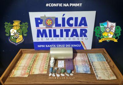 Dupla é presa pela Polícia Militar por furto e tráfico de drogas em Santa Cruz do Xingu